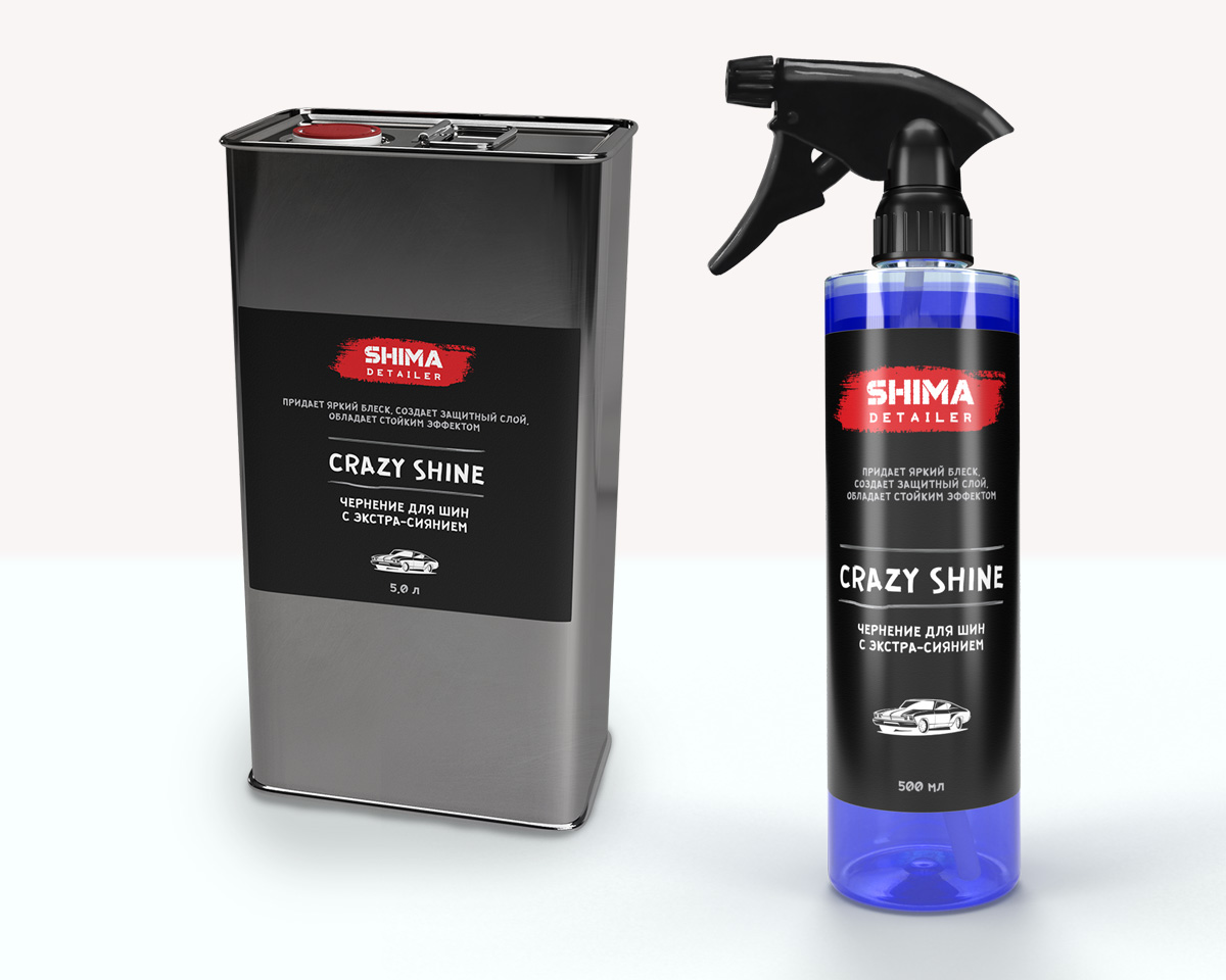 SHIMA DETAILER CRAZY SHINE Чернение для шин с экстра-сиянием