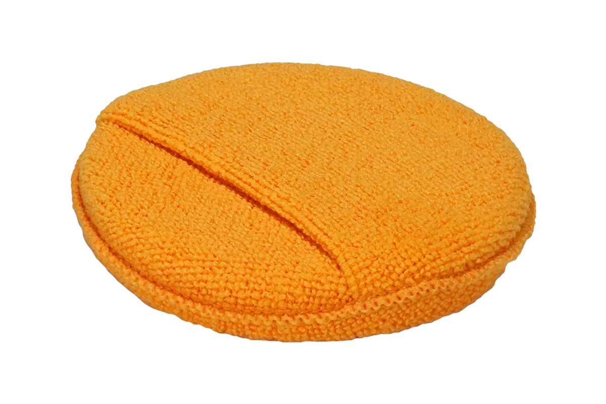 Аппликатор из микрофибры круглый с карманом, 13 см. (оранжевый) - А302 Microfiber Applicator