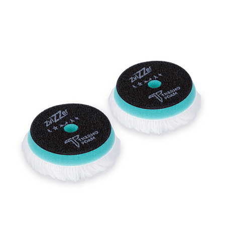 ZV-TW00009030HC Zvizzer Thermo Wool 90/25/80мм. Комплект 2 шт. Полировальный круг из натурального меха на твёрдом Termo поролоне с липучкой