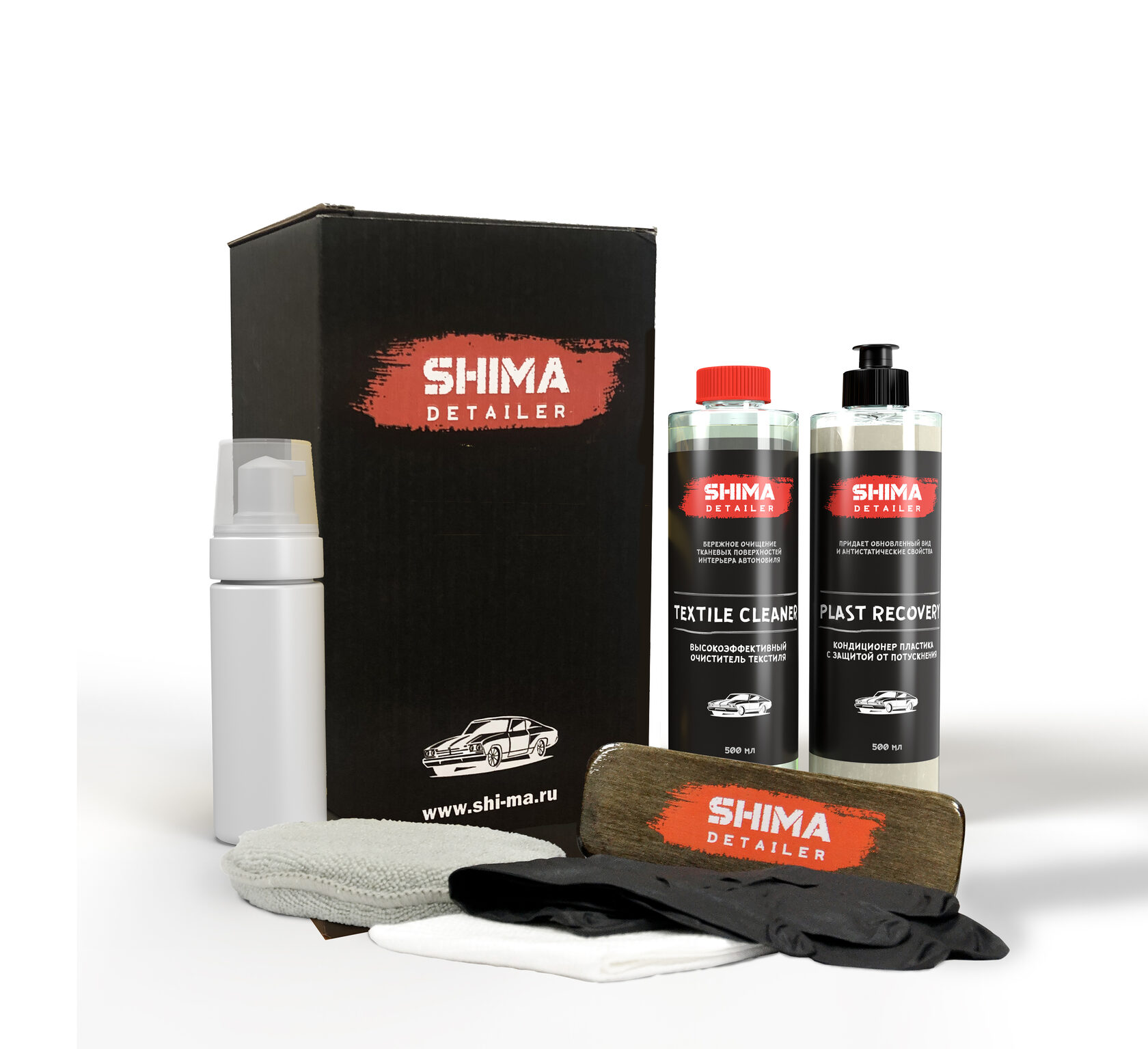 SHIMA DETAILER INTERIOR CARE SET  набор для ухода за интерьером автомобиля