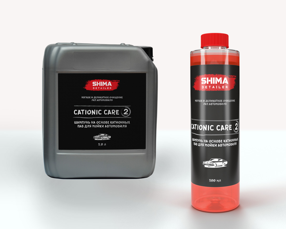 SHIMA DETAILER CATIONIC CARE Шампунь на основе катионных ПАВ для мойки автомобиля