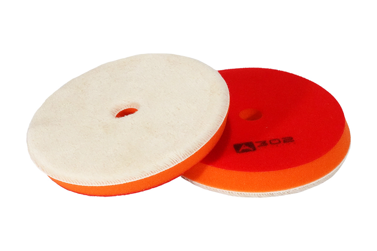 Меховой полировальный круг на поролоне (ворс 7 мм) - А302 WOOL CUTTING PAD