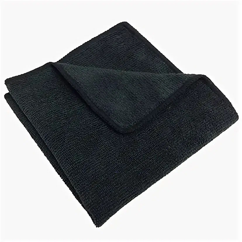 Микроффибра 40*40 черный арт:22-4409.250г ультразвуковая обработка края